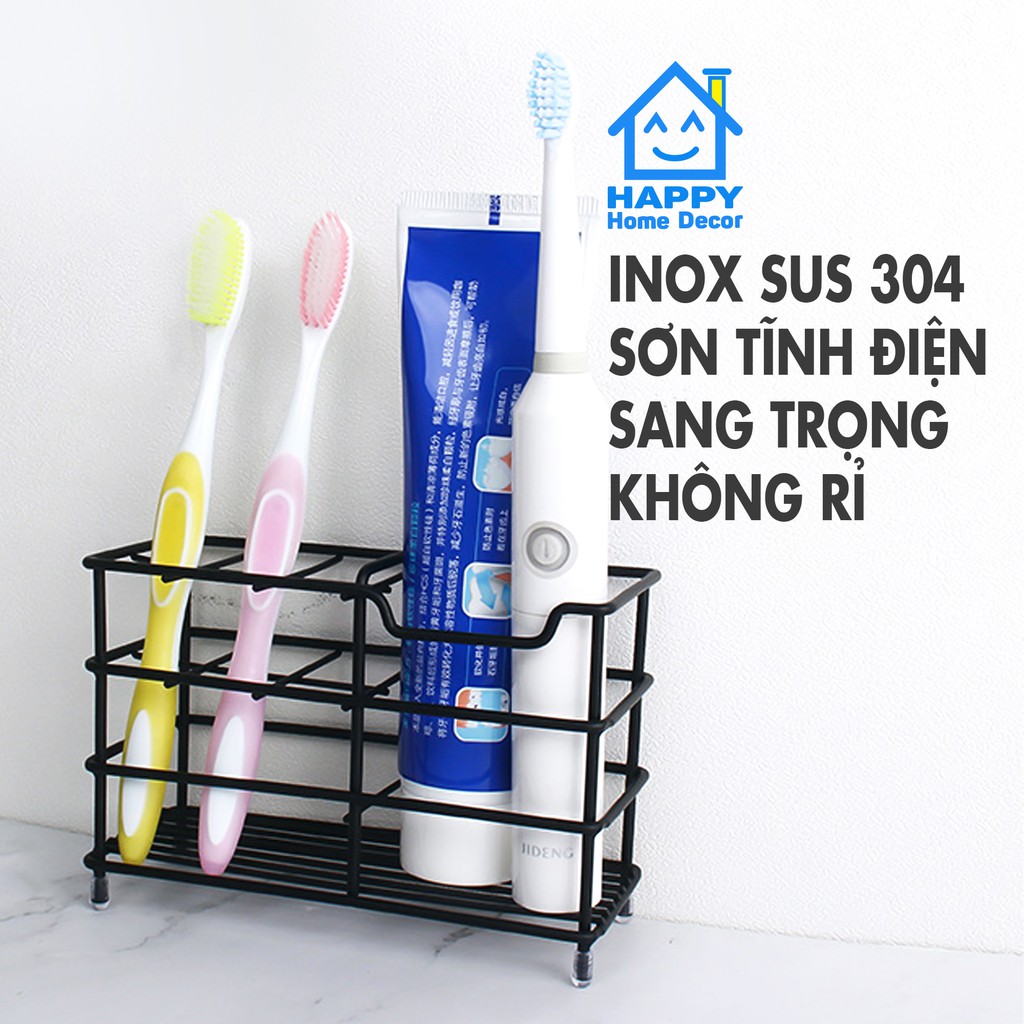 Kệ đựng bàn chải 🩸 GIÁ SỐC 🩸 Kệ đựng bàn chải, kem đánh răng, dao cạo râu 2 ngăn inox 304 chống rỉ sét, siêu bền R2N