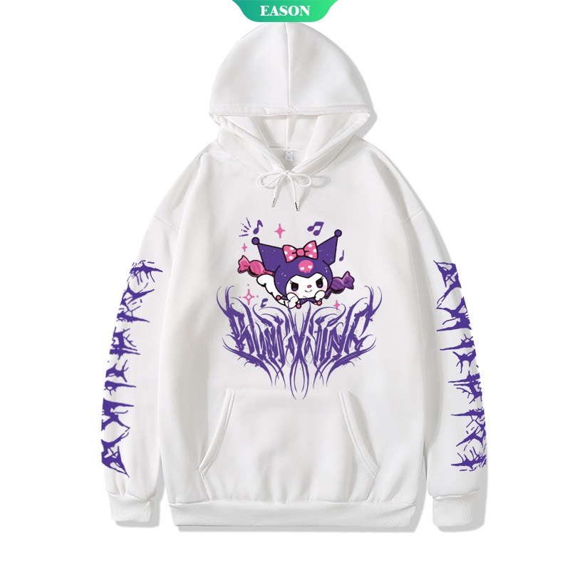 Áo hoodie In Hình Anime Sanrios Anime Kawaiiins Kuromi Mới Phong Cách Đường Phố Châu Âu Cho Nam Và Nữ