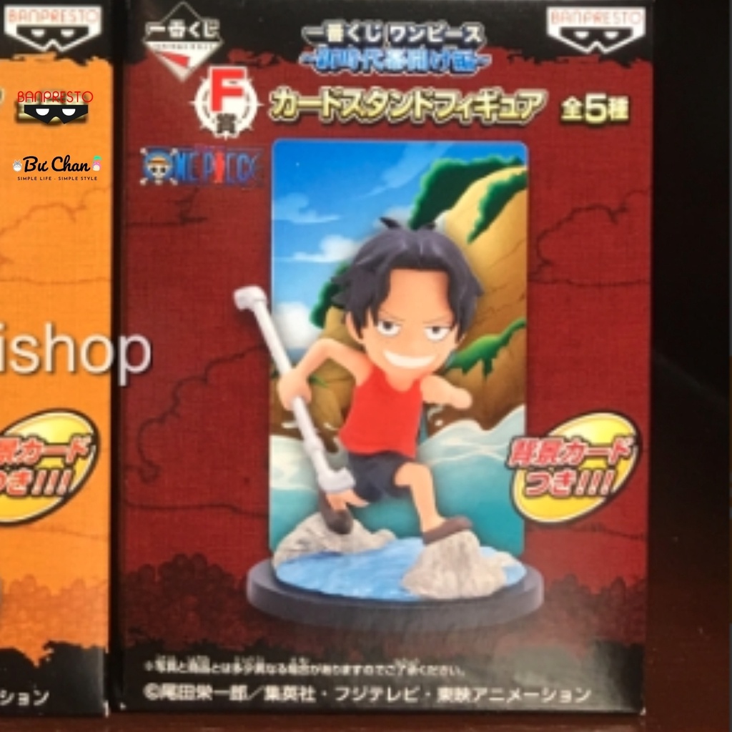 [Bill Nhật] Mô hình One Piece Ace + Luffy Chibi có tấm nền chi tiết sắc nét ❤️ ( BANPRESTO Nhật chính hãng)