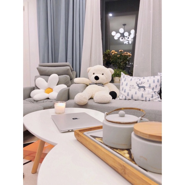 Gối Tựa Lưng ❤️ gối sofa decor 45x45 hình hoa cúc lót bông trang trí phòng phong cách Hàn Quốc