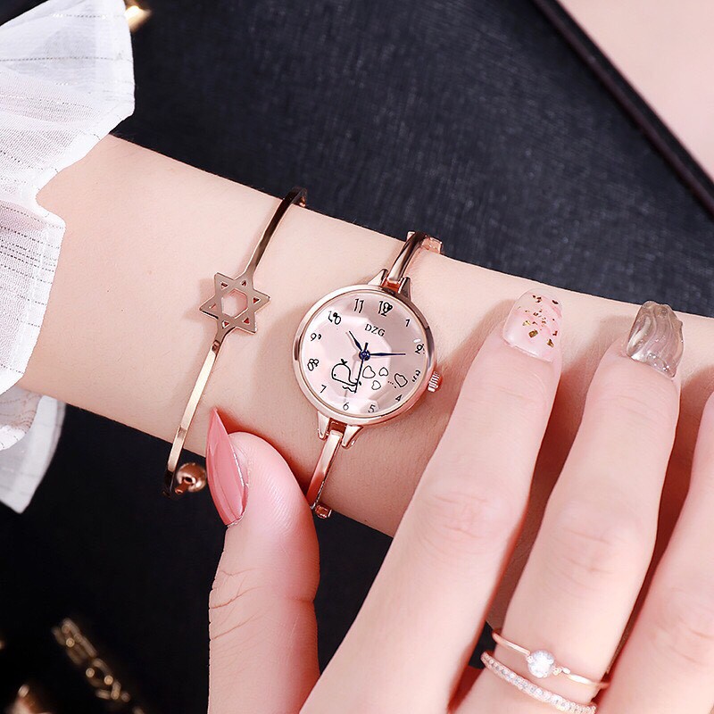 Đồng hồ thời trang nữ DZG dây kim loại JT48