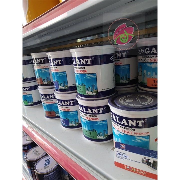 Sơn nước ngoại thất Galant màu xanh lá 624 ( 800ml ~ 1Kg )