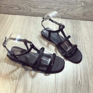 Xăng đan quai rọ mảnh gót thấp so hot