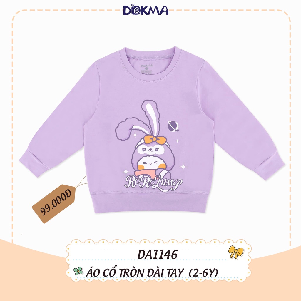 DA1146, DA1141 Áo cổ tròn dài tay BG cotton Dokma