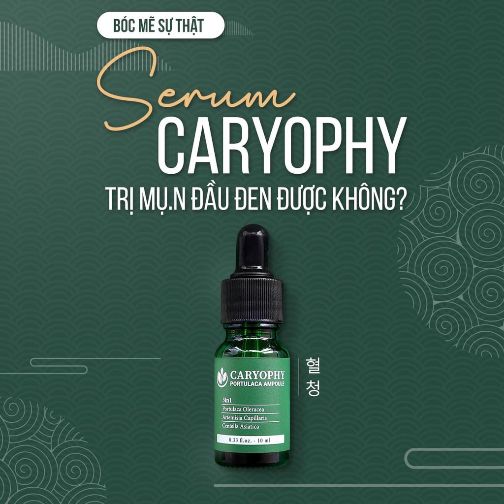 Serum giảm mụn mờ thâm se khít lỗ chân lông Caryophy 10ml
