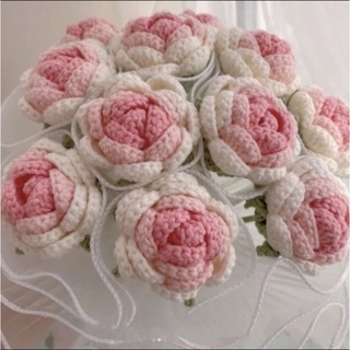 Hoa hồng handmade bằng len ( lẻ bông k bó )