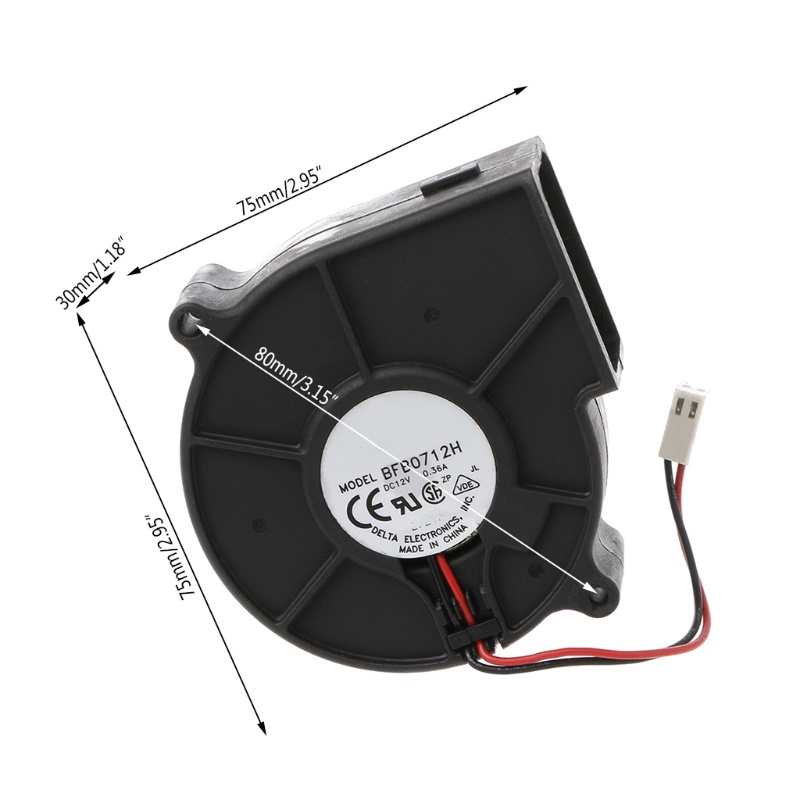 1 Quạt Tản Nhiệt Cho Máy Chiếu Delta BFB0712H 7530 DC 12V 0.36A