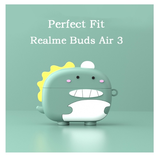 Vỏ Bảo Vệ Hộp Sạc Tai Nghe Không Dây bluetooth Bằng Silicon Mềm Họa Tiết Hoạt Hình 3D Cho Realme Buds Air3