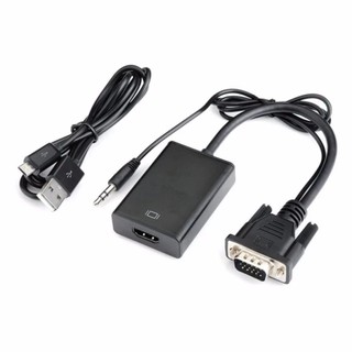 Cáp chuyển đổi tín hiệu từ VGA sang HDMI có âm thanh kèm theo cáp Micro USB