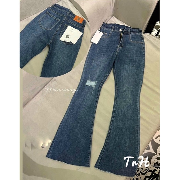 QUẦN JEANS ỐNG LOE LƯNG CAO