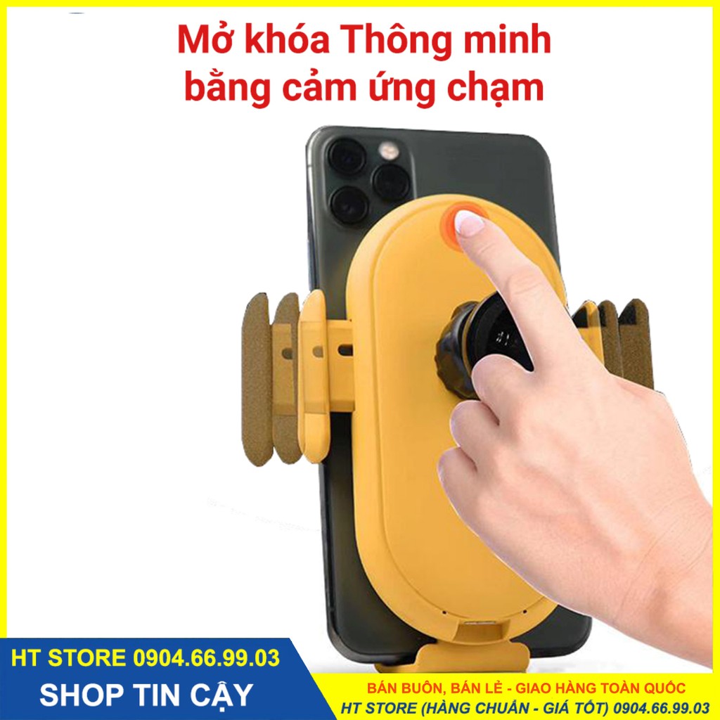 Kẹp (giá đỡ) giữ điện thoại cảm ứng đóng mở kiêm sạc không dây 15W -Smart Senssor dùng trong xe ô tô - bảo hành 6 tháng | WebRaoVat - webraovat.net.vn