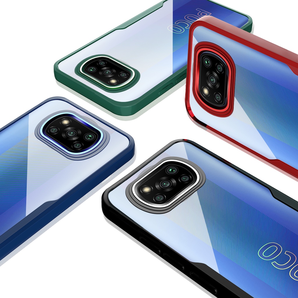 Ốp điện thoại KOOSUK acrylic trong suốt 2 trong 1 cho POCO X3 NFC Pocophone X4 Pro