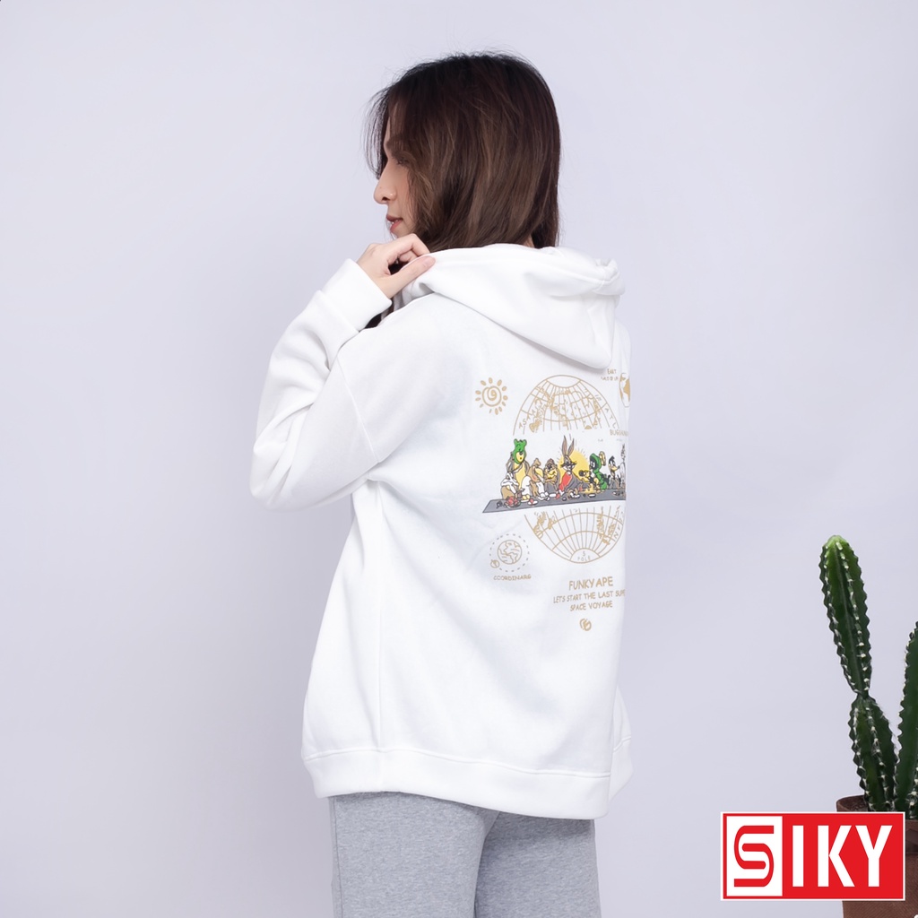 Áo khoác nỉ hàn SIKY dáng rộng in họa tiết hoạt hình độc lạ - Sliky HX16 | BigBuy360 - bigbuy360.vn