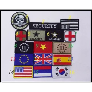 Miếng patch dán logo vải thêu.