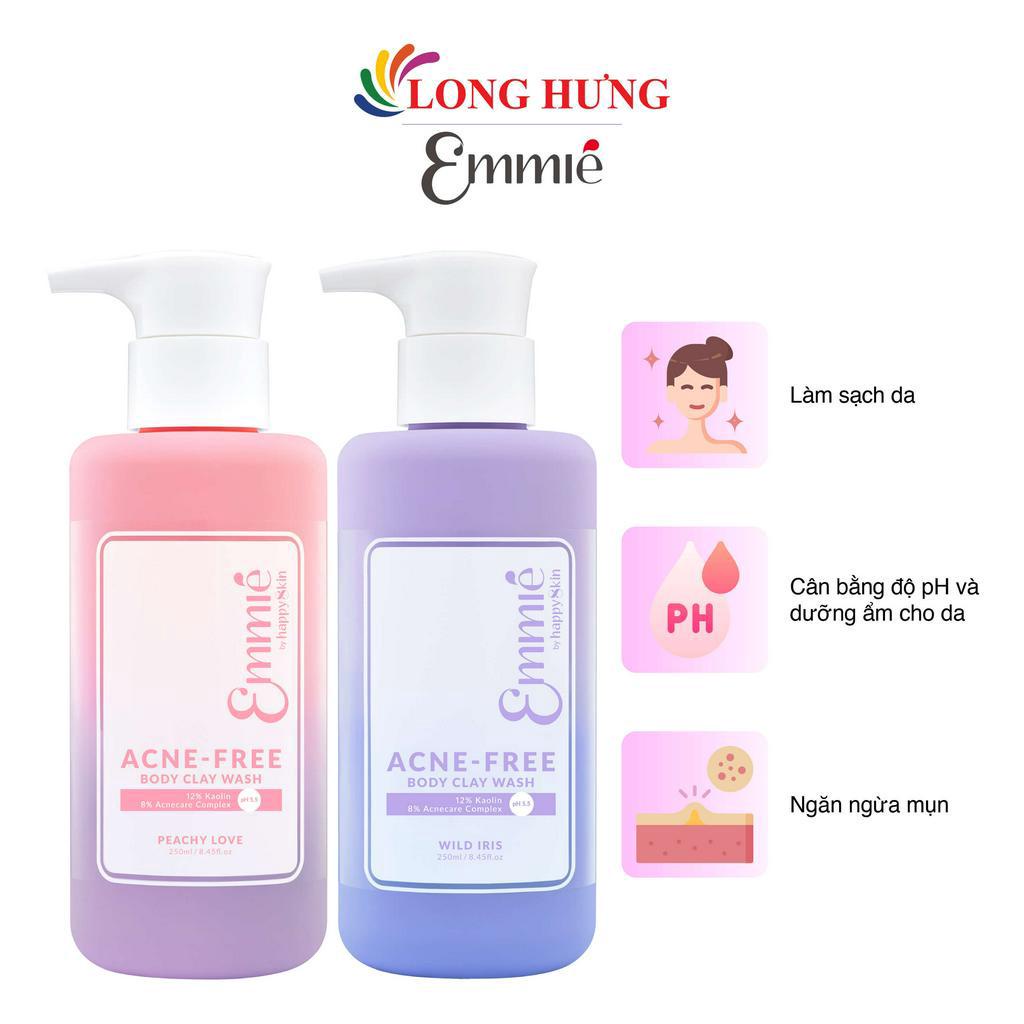 Sữa tắm Emmié Acne-Free Body Clay Wash hỗ trợ giảm mụn ẩn