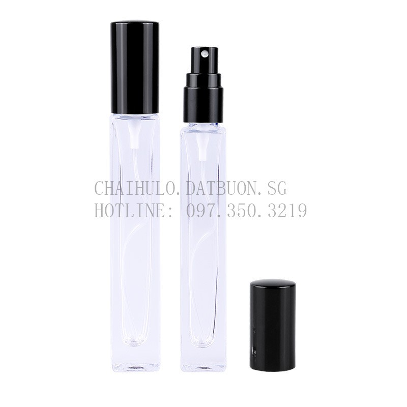 Chai chiết nước hoa dạng xịt 10ml, thân thuỷ tinh trong suốt bền đẹp | BigBuy360 - bigbuy360.vn