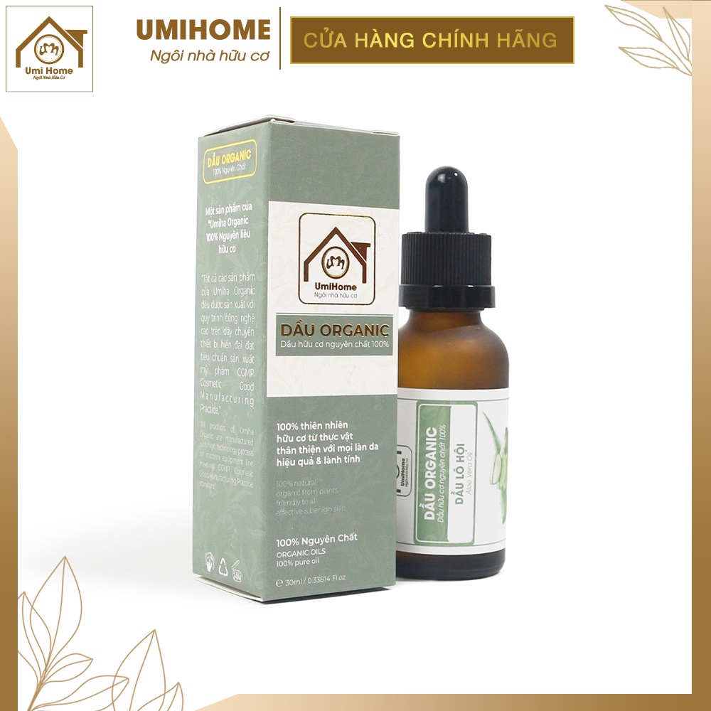 Dầu Lô Hội hữu cơ UMIHOME nguyên chất | Aloe Vera Oil 100% Organic 30ml