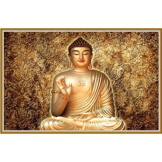 tranh phật như lai A Di ĐÀ Phật trang trí tường tặng kèm khung tranh