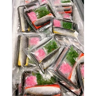 CÁ TRÍCH ÉP TRỨNG + SÒ ĐỎ NHẬT ĂN SASHIMI