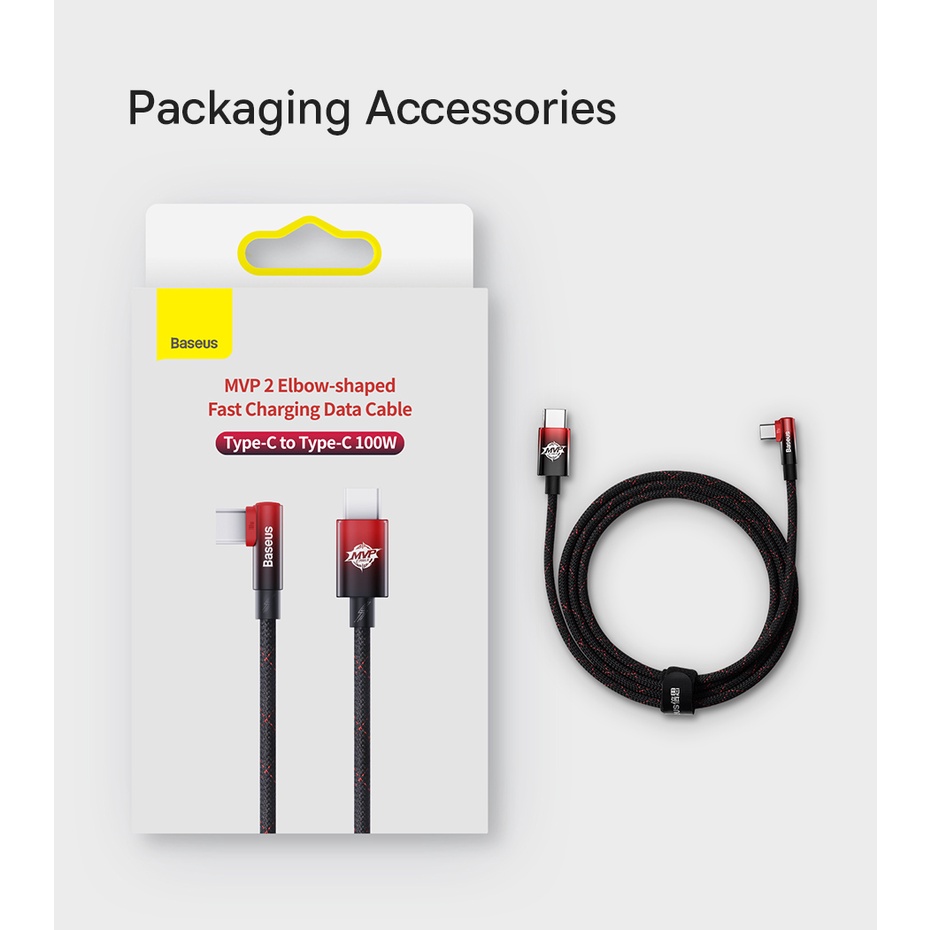 Dây Cáp Sạc Nhanh Baseus 100W MVP 2 USB C Sang Type-C