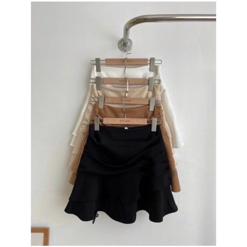 (SHOP BIGSIZE nữ 50kg đến 90kg ) chân váy bèo tằng dáng A
