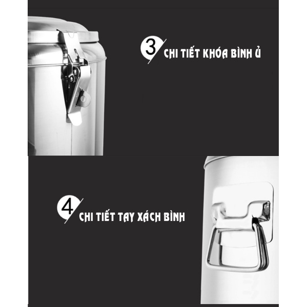 Bình Ủ Trà Vòi Nóng Lạnh 20l inox