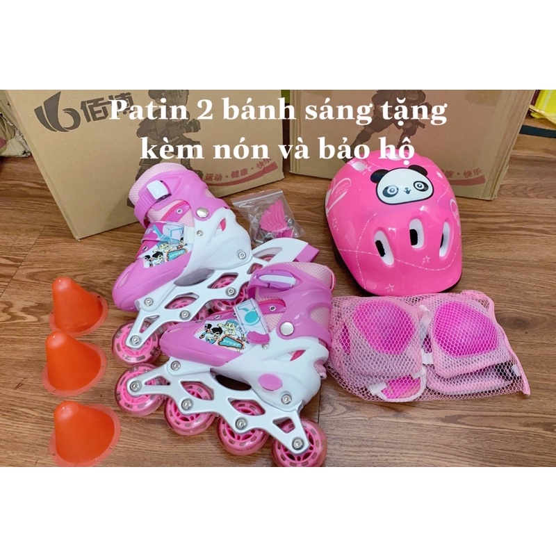 Giày Trượt Patin Trẻ Em Cao Cấp, Giày Patin 8 Bánh Phát Sáng