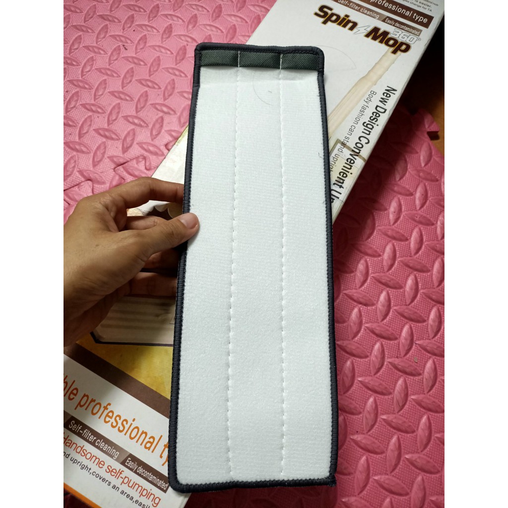 Bông lau thay thế chổi lau nhà tự vắt thông minh có cài 32*12cm-bông lau hình chữ nhật, bông lau chổi 360 độ