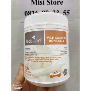(date 2026) Viên Uống Bổ Sung Canxi Milk Calcium Bone Care Bio Island ( Bonecare 150 viên)