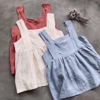 Áo 2 dây babydoll chất đũi sịn (kèm video, ảnh thật)