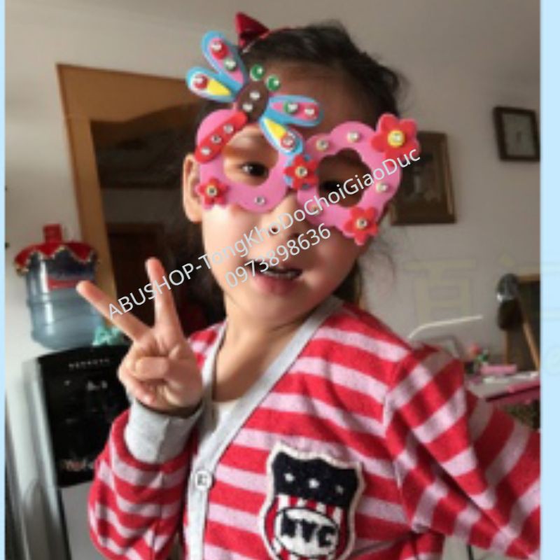 Đồ chơi bộ làm kính mát thủ công cho bé❤️ Đồ Chơi Phát Huy Đầy Đủ Sự Sáng Tạo,Đồ Thủ Công Khiến Bé Say Mê Thích Thú