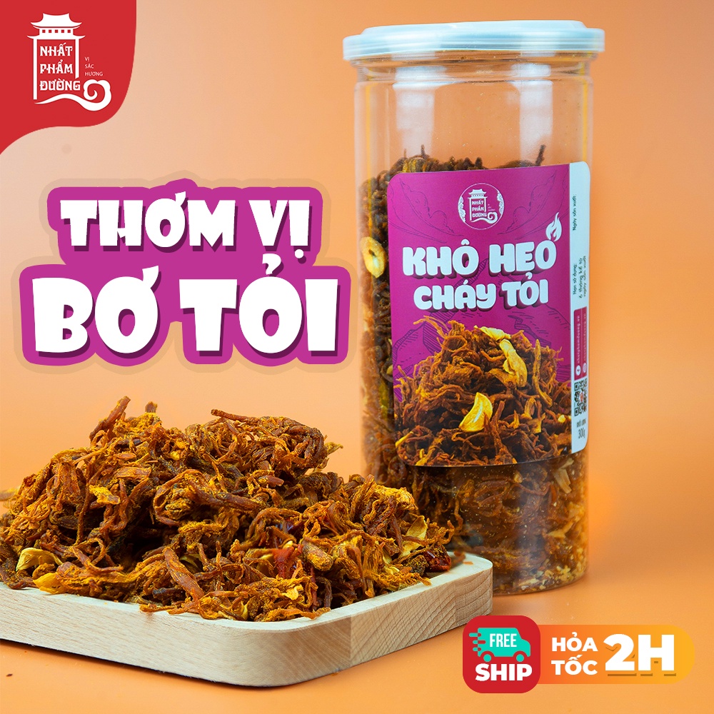 Khô heo cháy tỏi Nhất Phẩm Đường 300g thơm vị bơ tỏi