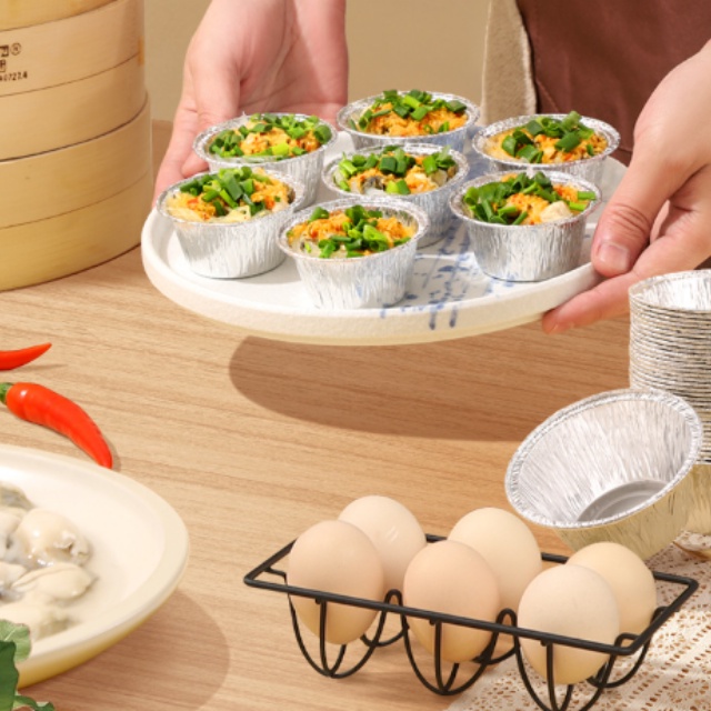 Khay giấy bạc,giấy nhôm lót nồi chiên không dầu nướng bánh,hàu chống dính hình tròn,vuông chữ nhật –THEA