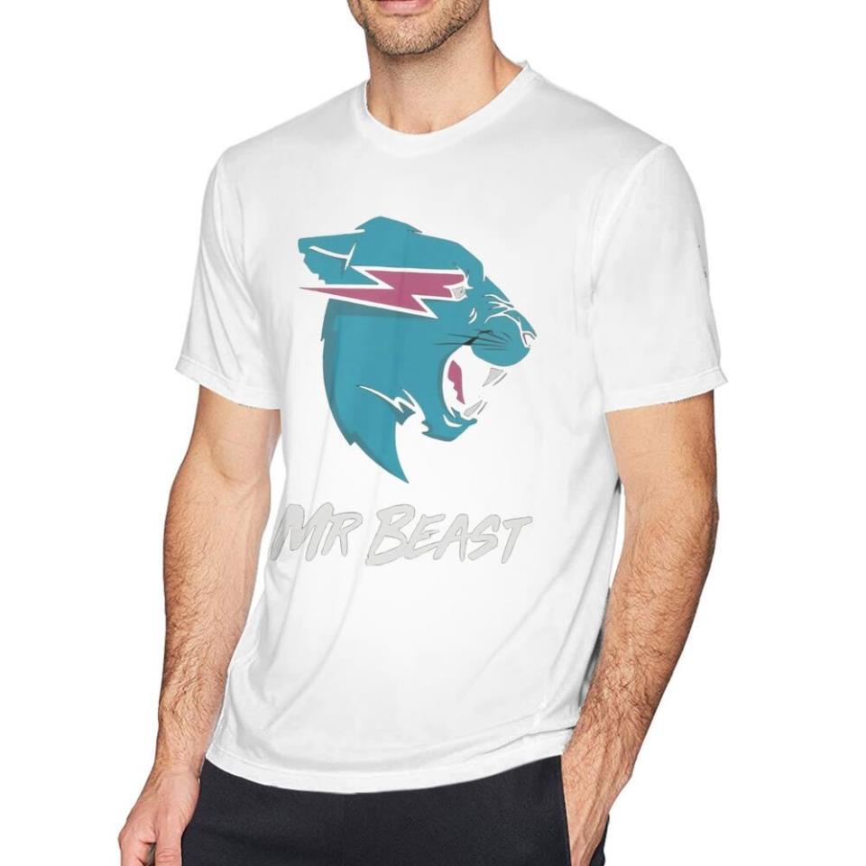 Áo Thun Nam Tay Ngắn In Chữ Mr Beast Cá Tính chất đẹp