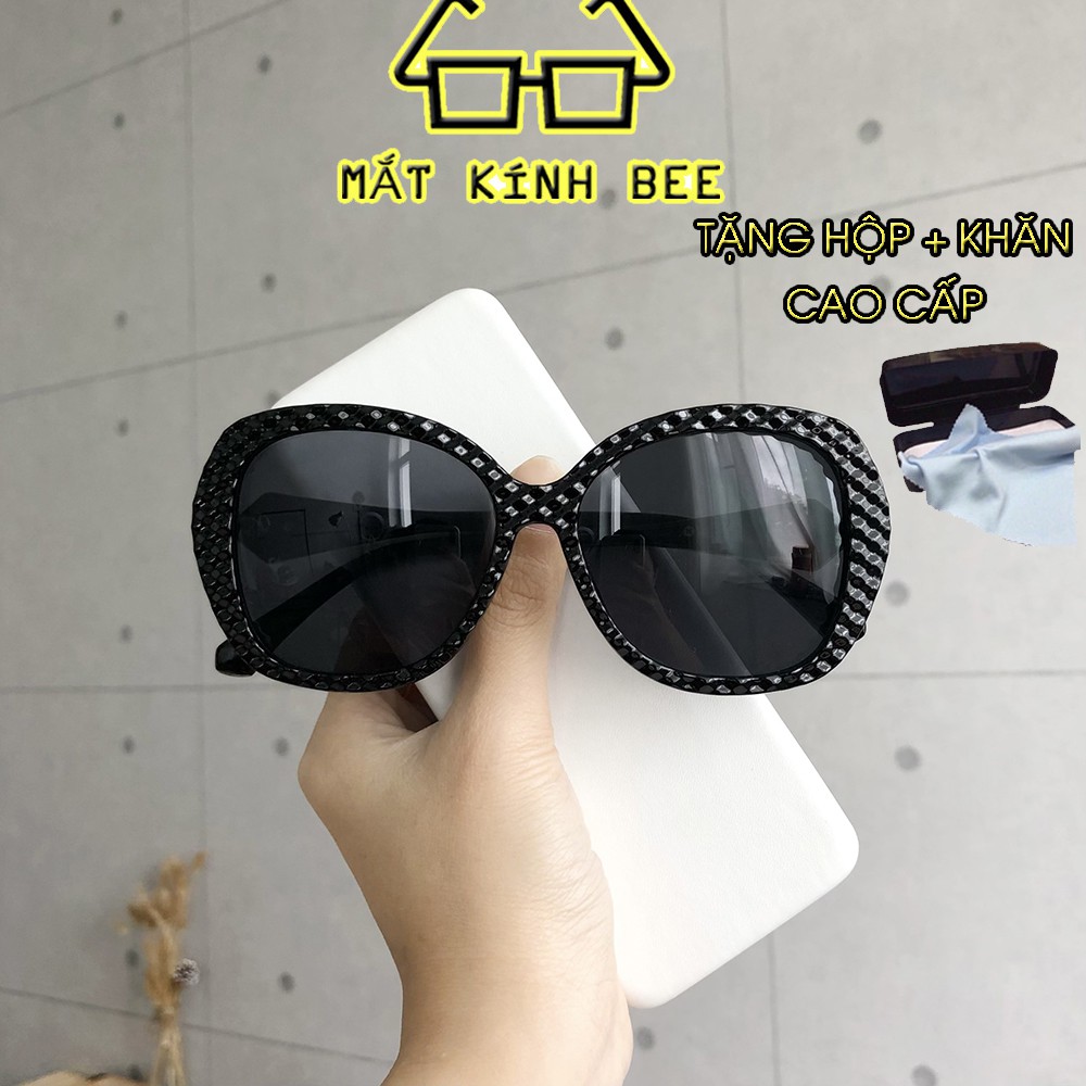 Kính mát thời trang mắt chuồn chuồn dành cho nữ BEE1548-7C4 tặng hộp + khăn