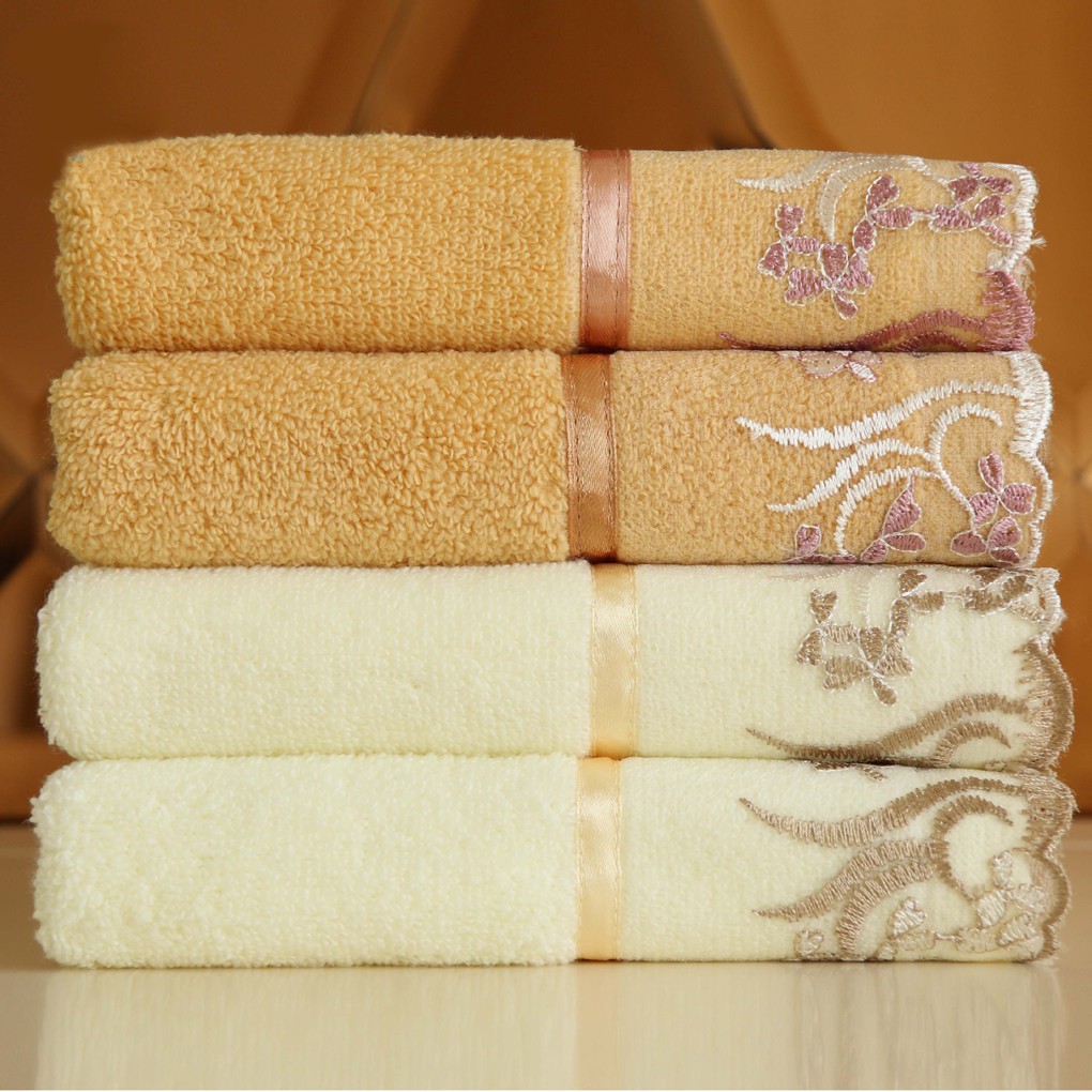 Khăn tắm chất liệu cotton siêu mềm họa tiết thêu