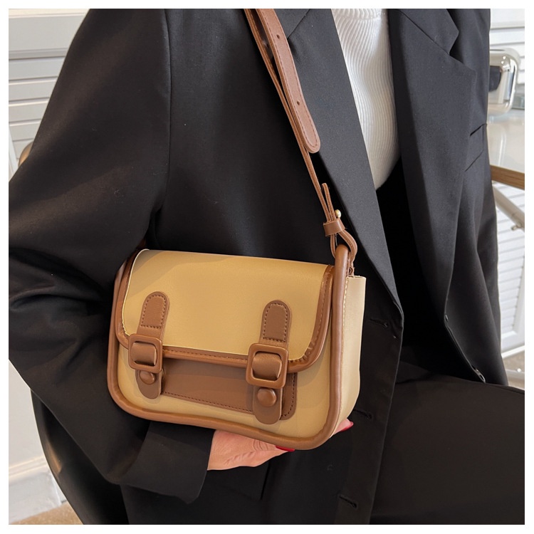 Túi Đeo Vai Hình Vuông Cỡ Nhỏ Màu Tương Phản Thời Trang Hàn Quốc 2022 Cho Nữ