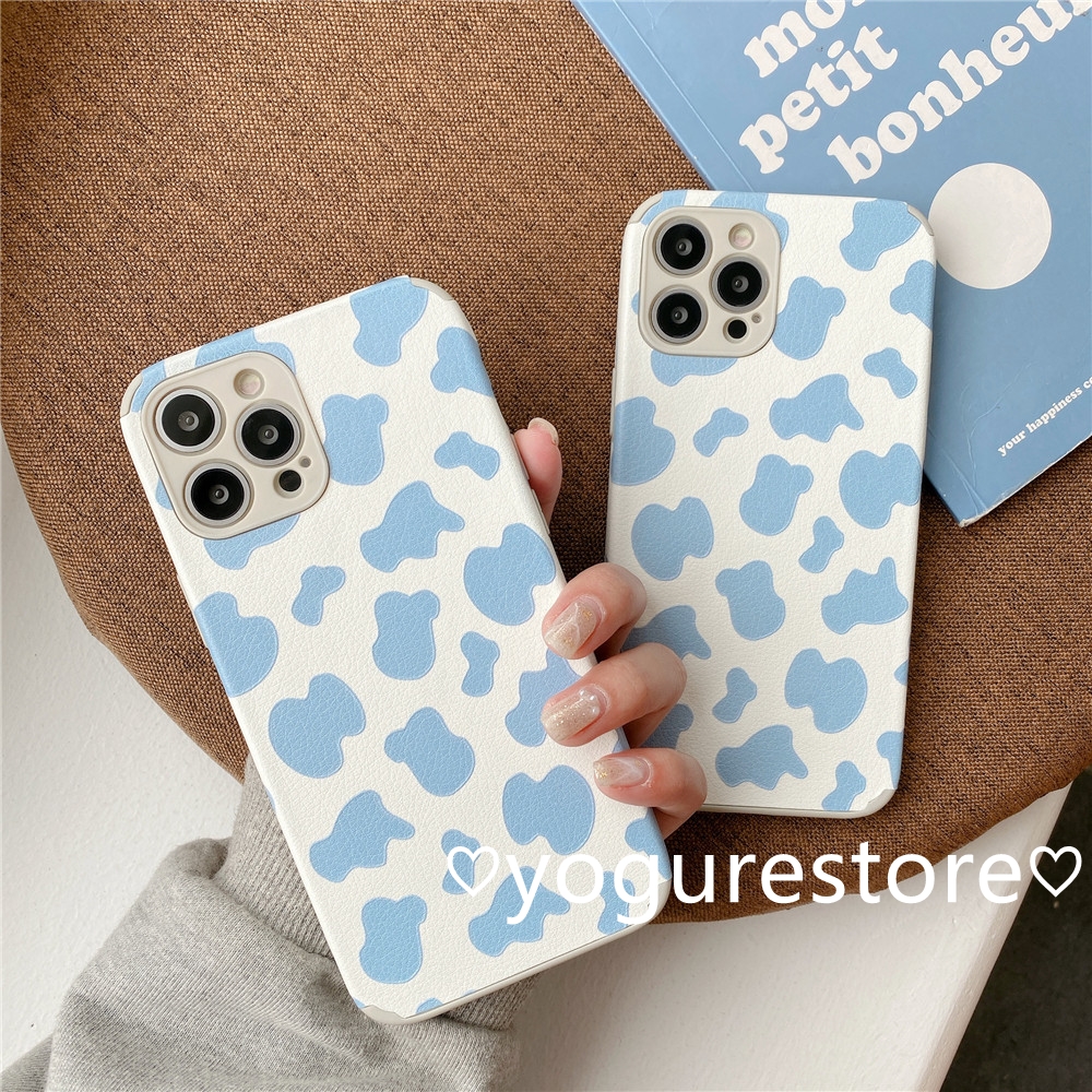 Fashion Skin Blue Cow Pattern Personality Protection Soft Phone Case Cover for Vivo V20Pro Y12S Y20 Y20I Y20S Y70S X50 Y50 Y30 Y19 S1Pro S1 Z1Pro Y17 Y15 Y12 Y11 V15 V11I V9 Y85 Y91C