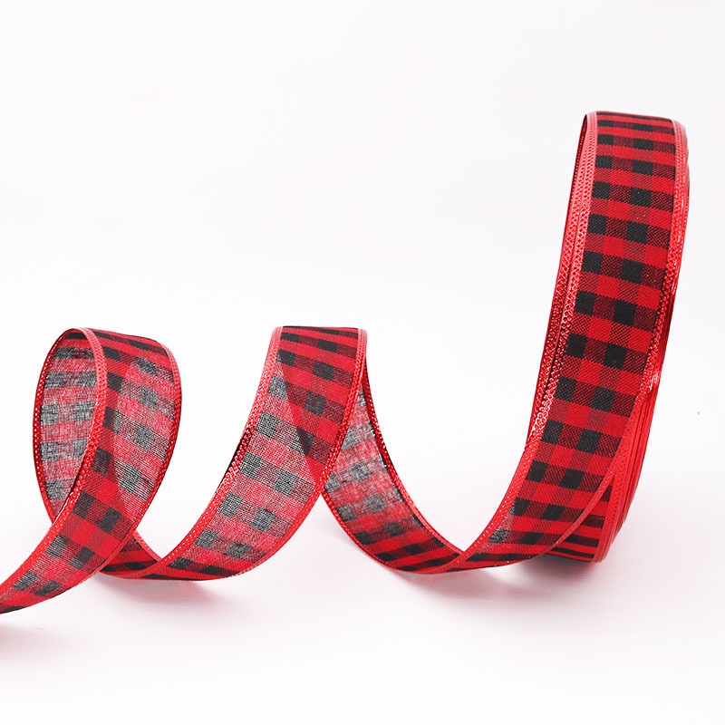1 Mét Dây Ruy Băng Ca rô đan xen Trang Trí Giáng Sinh, Quà Tặng Handmade
