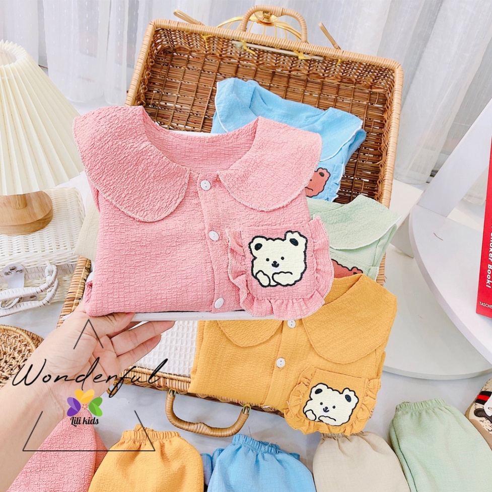 đồ bộ bé gái đồ bộ cho bé mặc nhà chất xốp đũi loại 1 lili.kids BDT07