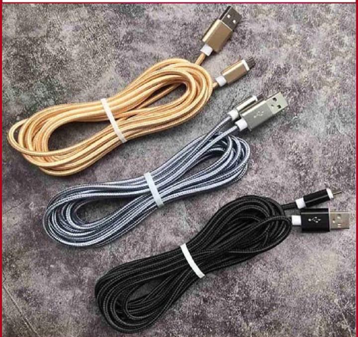 Dây Sạc 3 mét Bọc Dù IPhone,Android, TYPE Ck | BigBuy360 - bigbuy360.vn