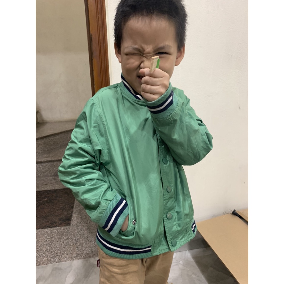 (Góc Pass đồ) Áo gió 2 lớp Dáng Bomber bé trai 5 tuổi Mặc thu đông