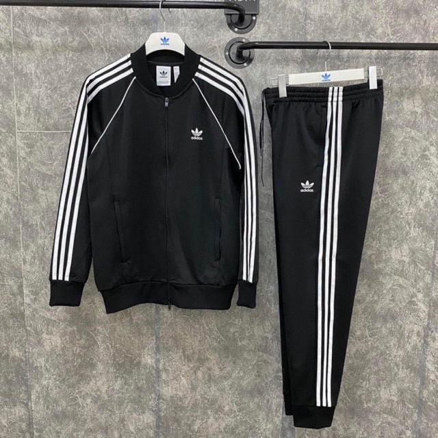 Bộ Quần Áo Thể Thao Unisex Nam Nữ Adidas SST Track Jacket - Màu Đen