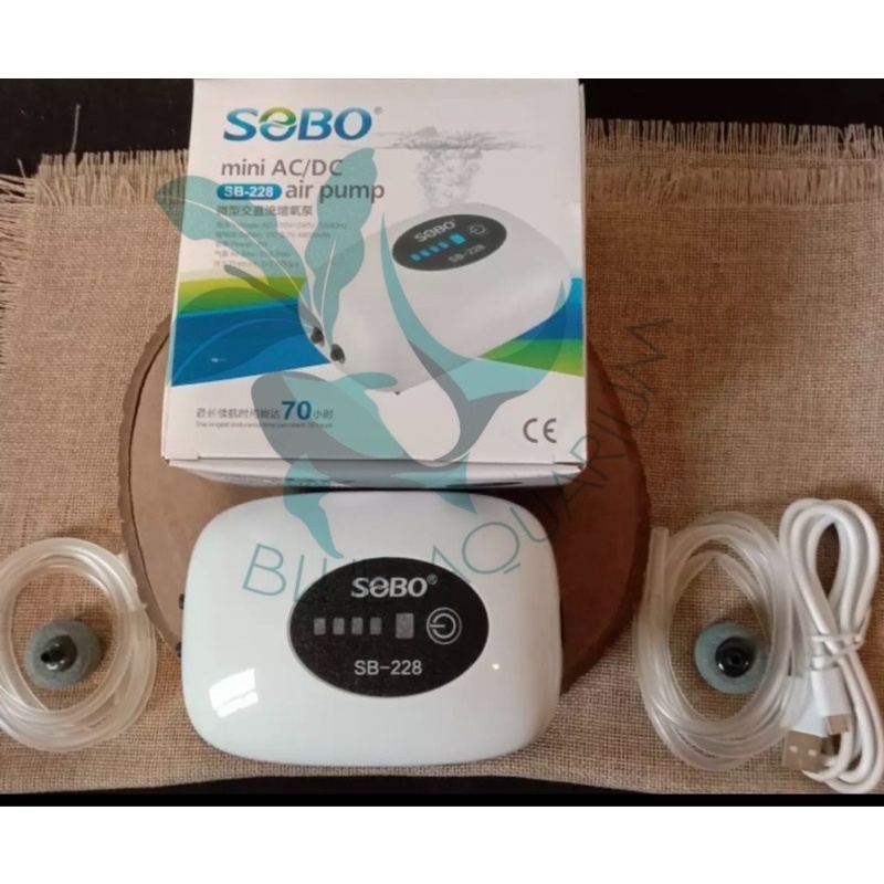 Máy sủi tích điện AC/DC 2 vòi siêu êm Sobo SB-228