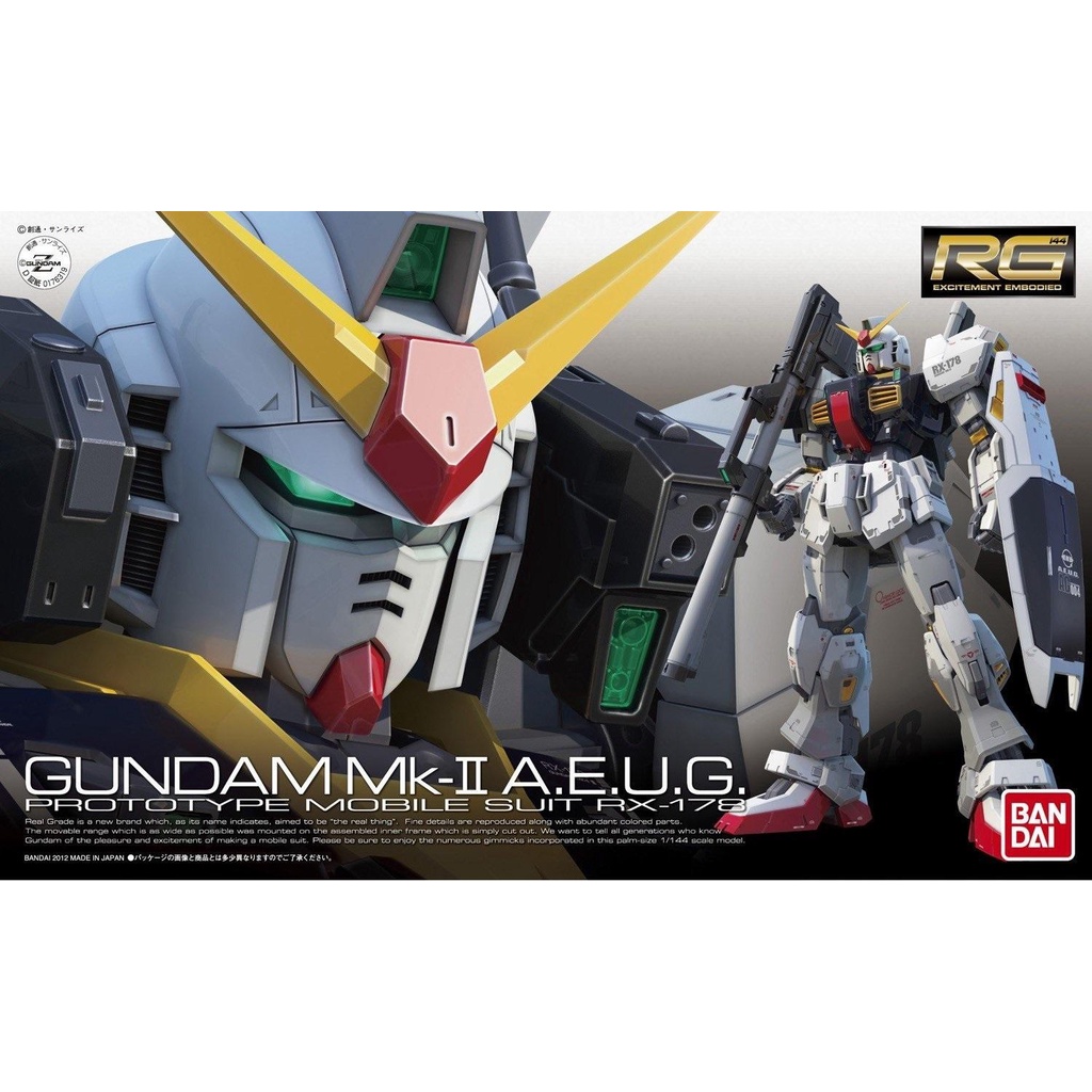 Mô Hình Gundam RG RX-178 MK 2 AEUG UC Bandai Real Grade 08 1/144 Đồ Chơi Lắp Ráp Anime Nhật