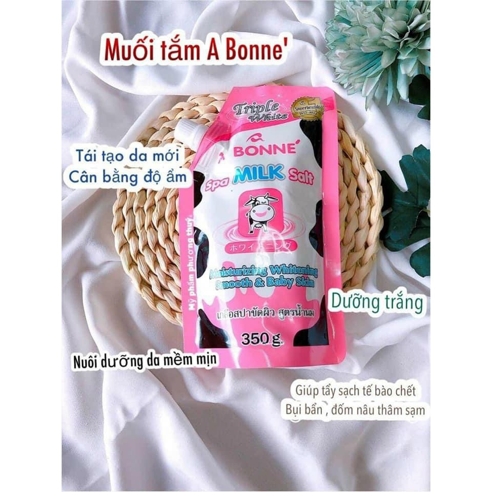 Muối tắm sữa bò tẩy tế bào chết A Bonne Spa Milk Salt 350g - có vòi