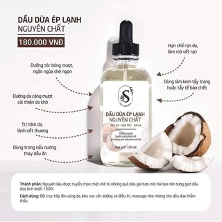 Dầu dừa ép lạnh nguyên chất