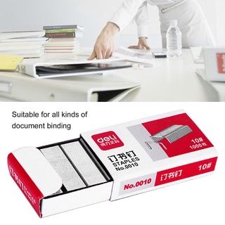 Combo 3 hộp Chân ghim số N10 Deli 0010N (Dập 10-15 tờ) [1000 cái]