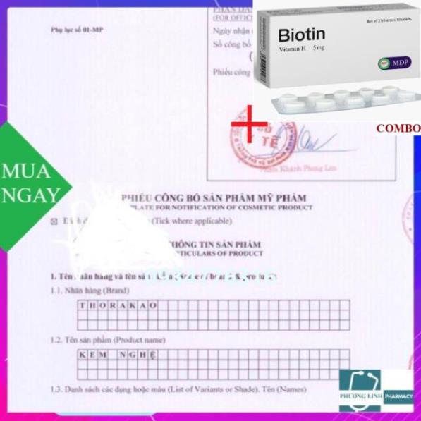 Combo Biotin 5mg+ Kem nghệ Thorakao
