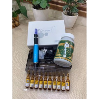 .Máy cấy phấn cấy tảo cấy hồng sâm dr.pen A1w Xanh có tích điện